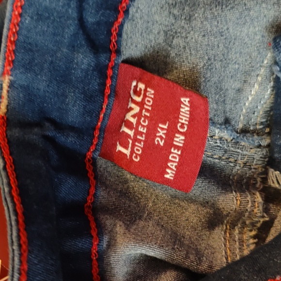 2XL Juniors Dark Blue Jeans - Picture 3 of 4